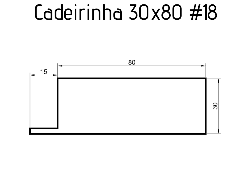 Cadeirinhas 30 x 80 #18 - 3 metros