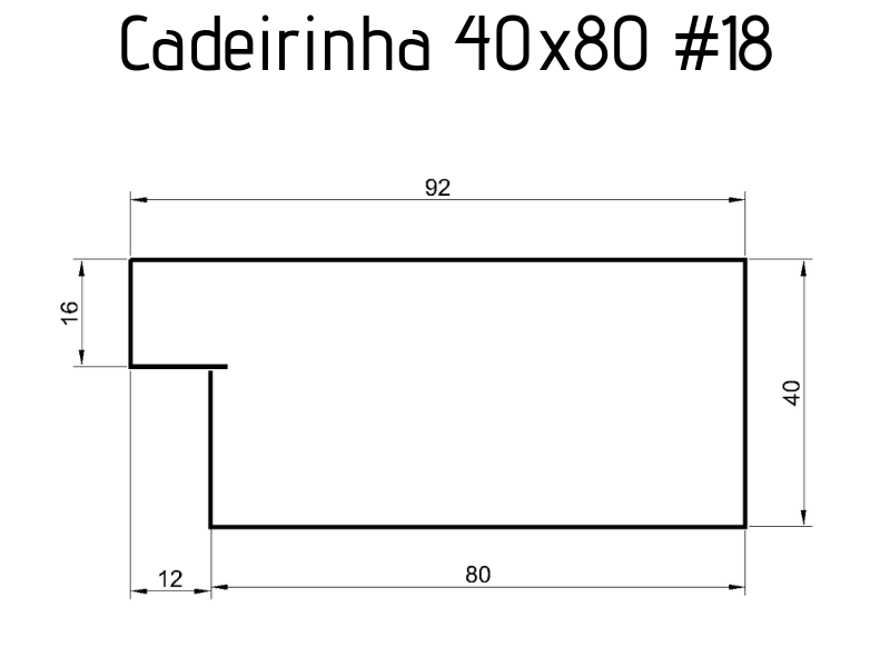Cadeirinhas 40 x 80 #18 - 3 metros
