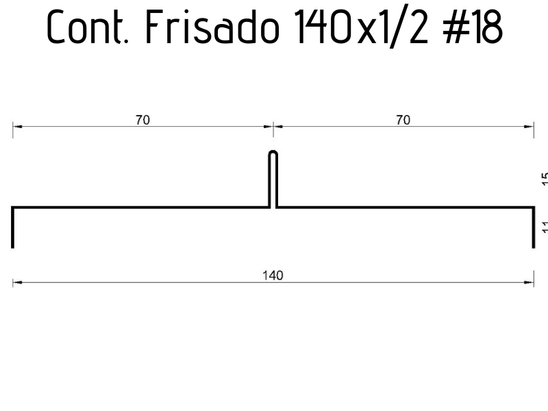 Contorno Frisado 140 x 1/2 #18 - 3 metros