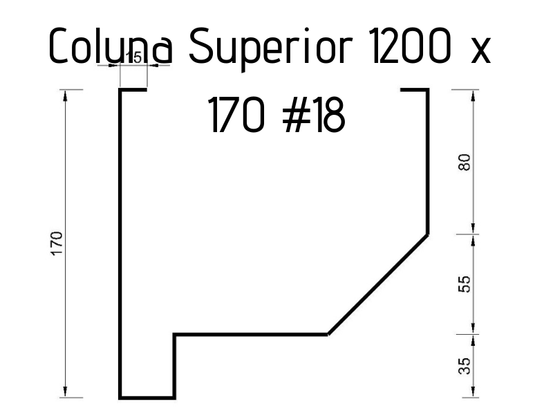 Colunas Superior 170 #18 - 1,20 metros