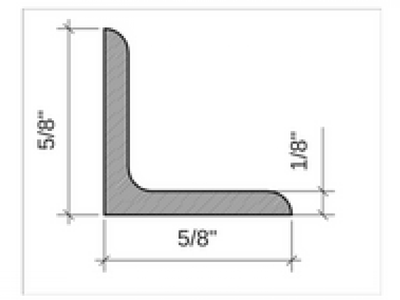 Cantoneira 1/8 x 5/8" - 4,26kg