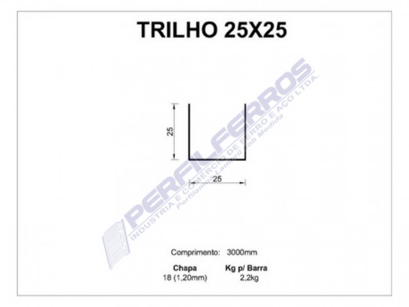 Trilho 25 x 25 #18