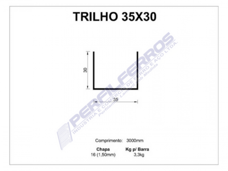 Trilho 35 x 30 #18