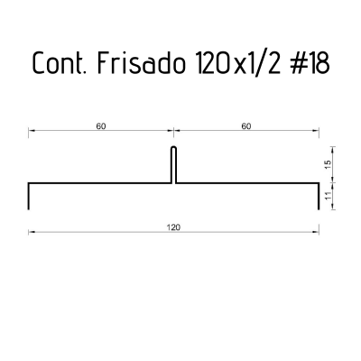 Contorno Frisado 120 x 1/2 #18 - 3 metros