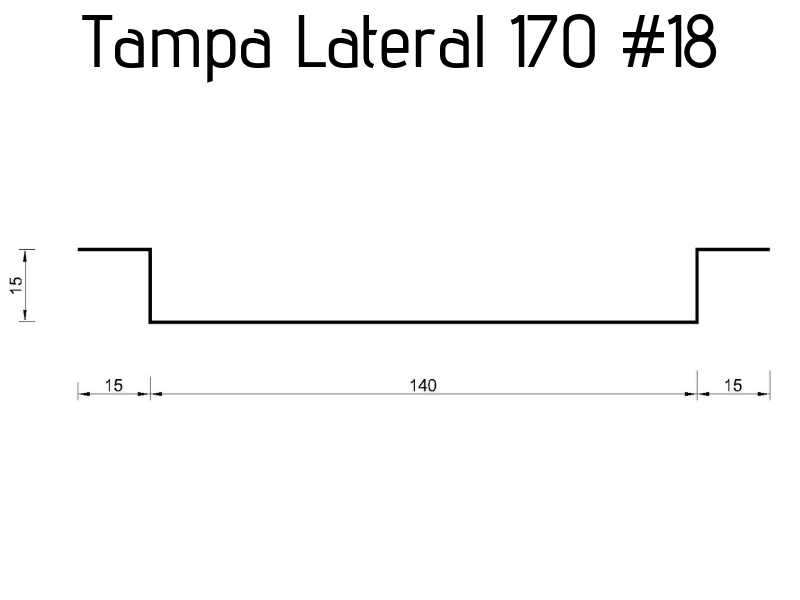 Tampa Lateral 170 #18 - 3,0 metros