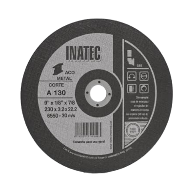 Disco de Corte Inatec 3,15mm - Corte Seguro para Policorte e Lixadeira