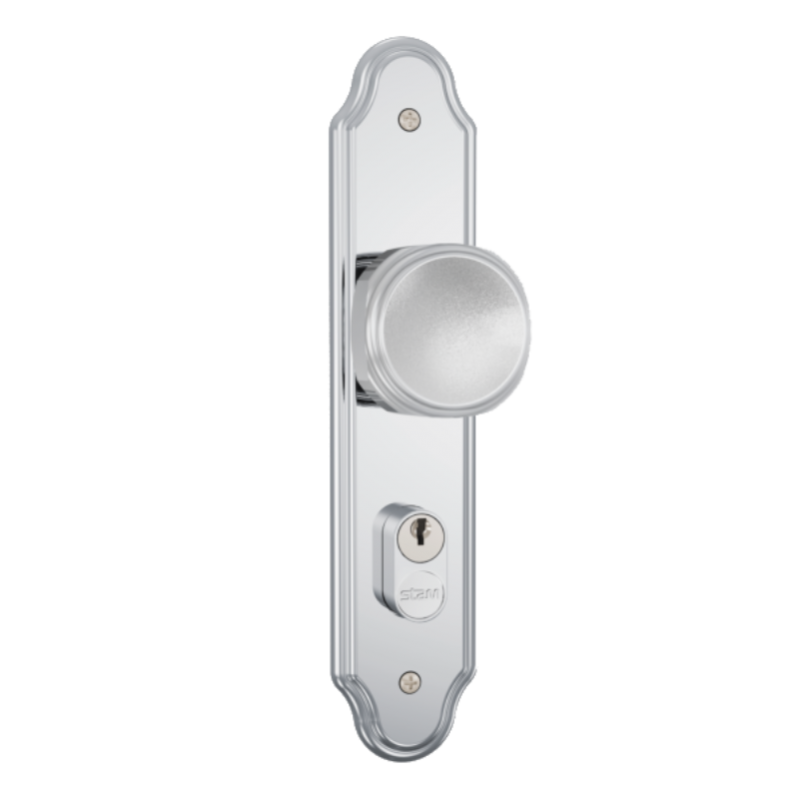 Fechadura Stam 803/02 Caixa Larga Maçaneta Bola - Espelho Inox