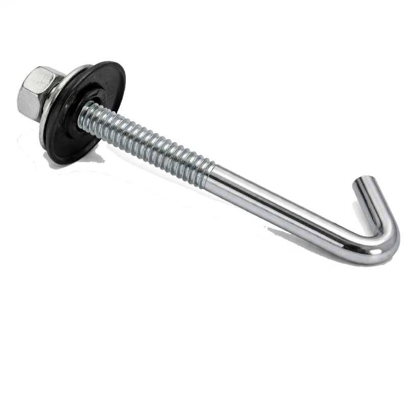 Gancho de Aço 1/4" para Fixação - Medidas de 65mm a 300mm