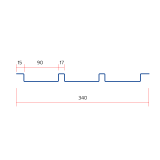 Lambril Trapezoidal 340 Aço SAE 1008