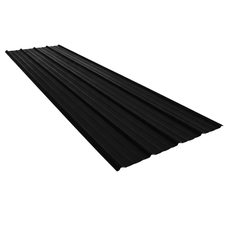Perfil Telha Black Trapezoidal TP Simples em Aço Pré-pintado Preto (RAL 9005)
