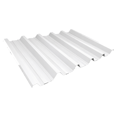 Perfil Telha Trapezoidal TP Simples em Aço Pré-pintado Branco RAL 9003